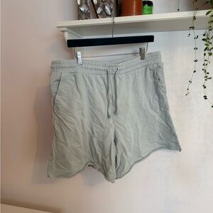 Casual Women's Light Sage Drawstring Sweat  Shorts